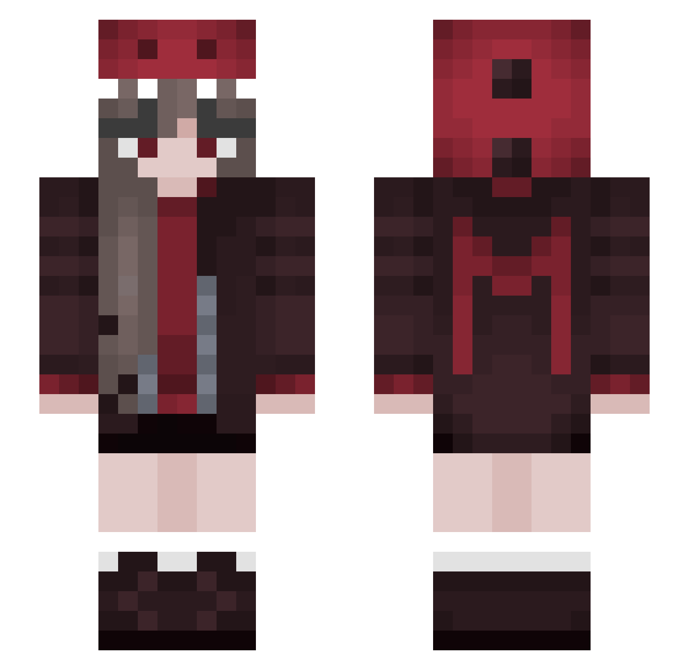 waylaya Minecraft skin, front and back view