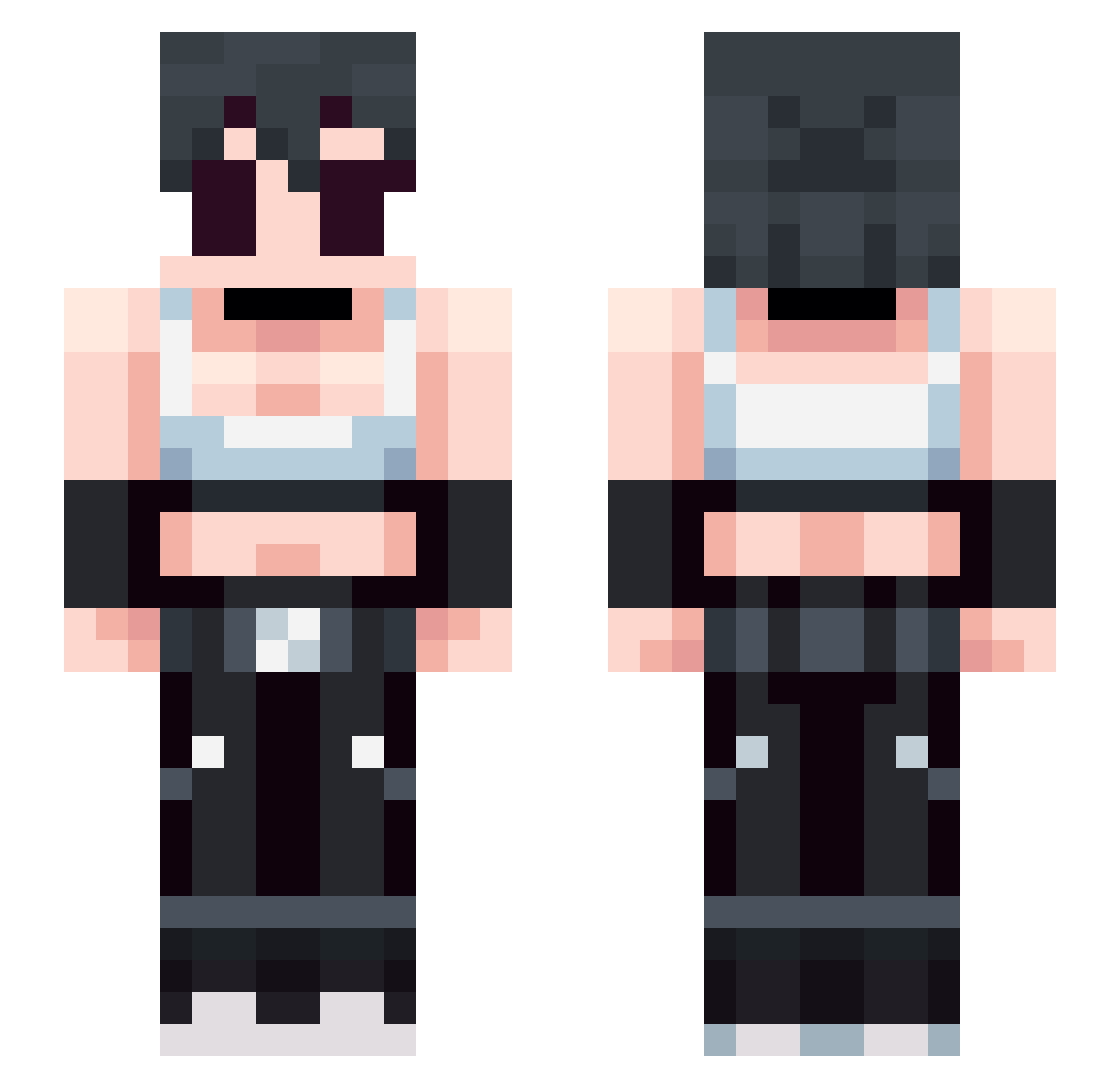 TheTwist Minecraft skin, front and back view