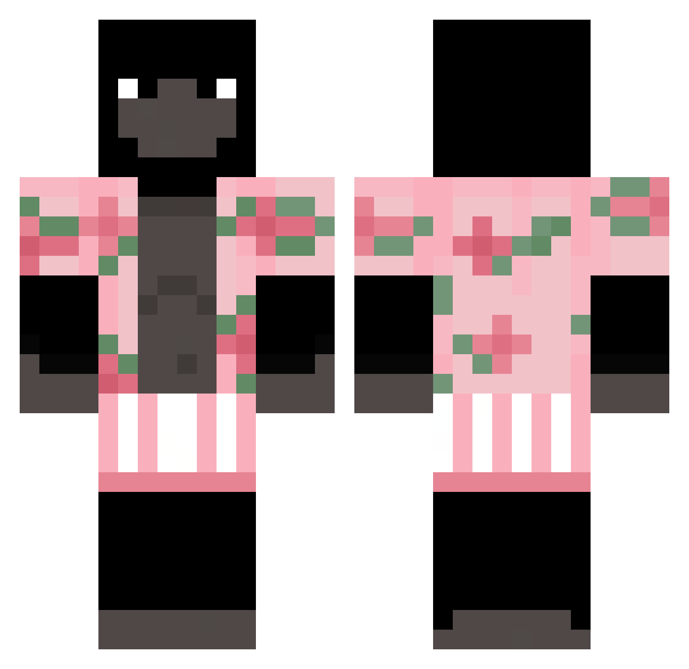 Tarantuls Minecraft skin, front and back view