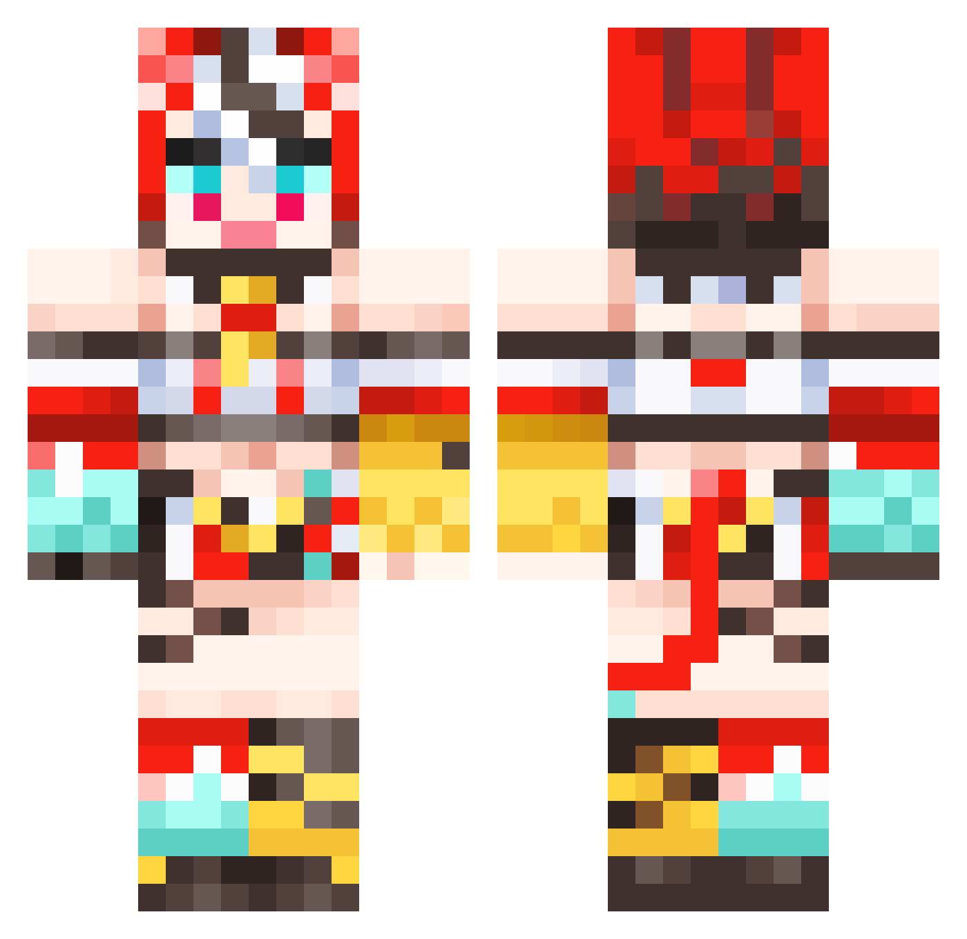 NewbiePlayer6969 Minecraft skin, front and back view