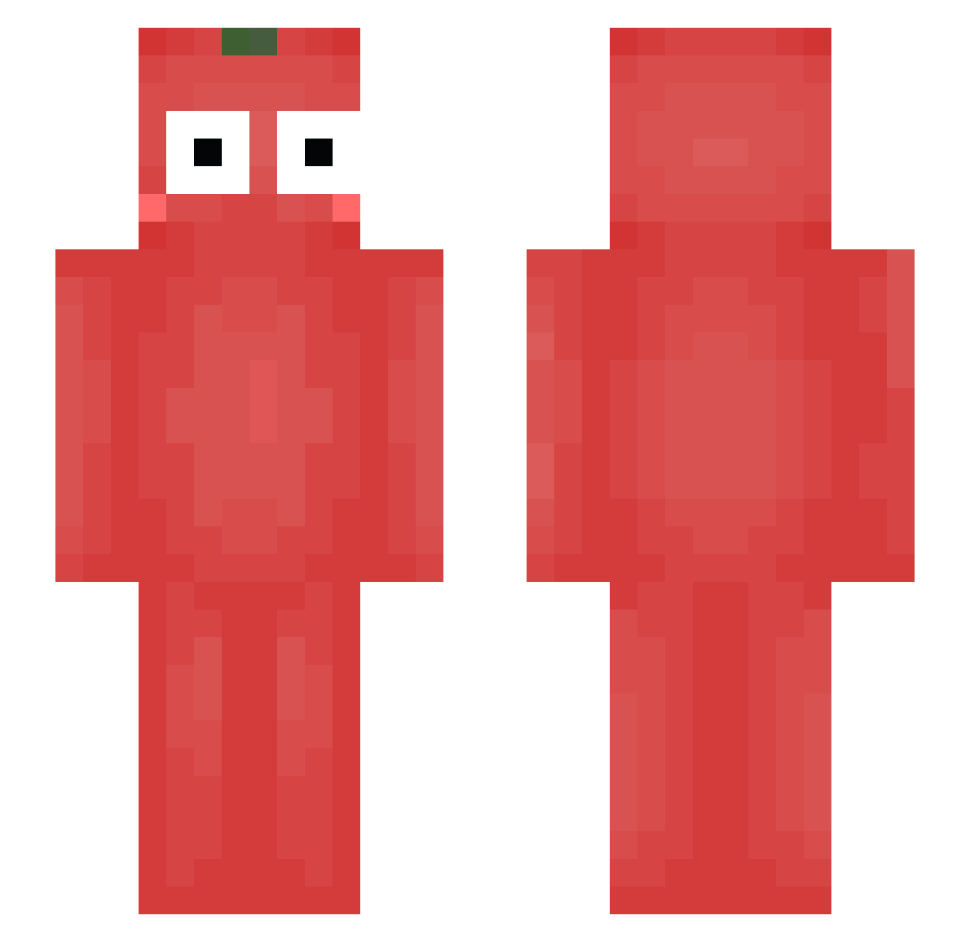 Hjo Minecraft skin, front and back view