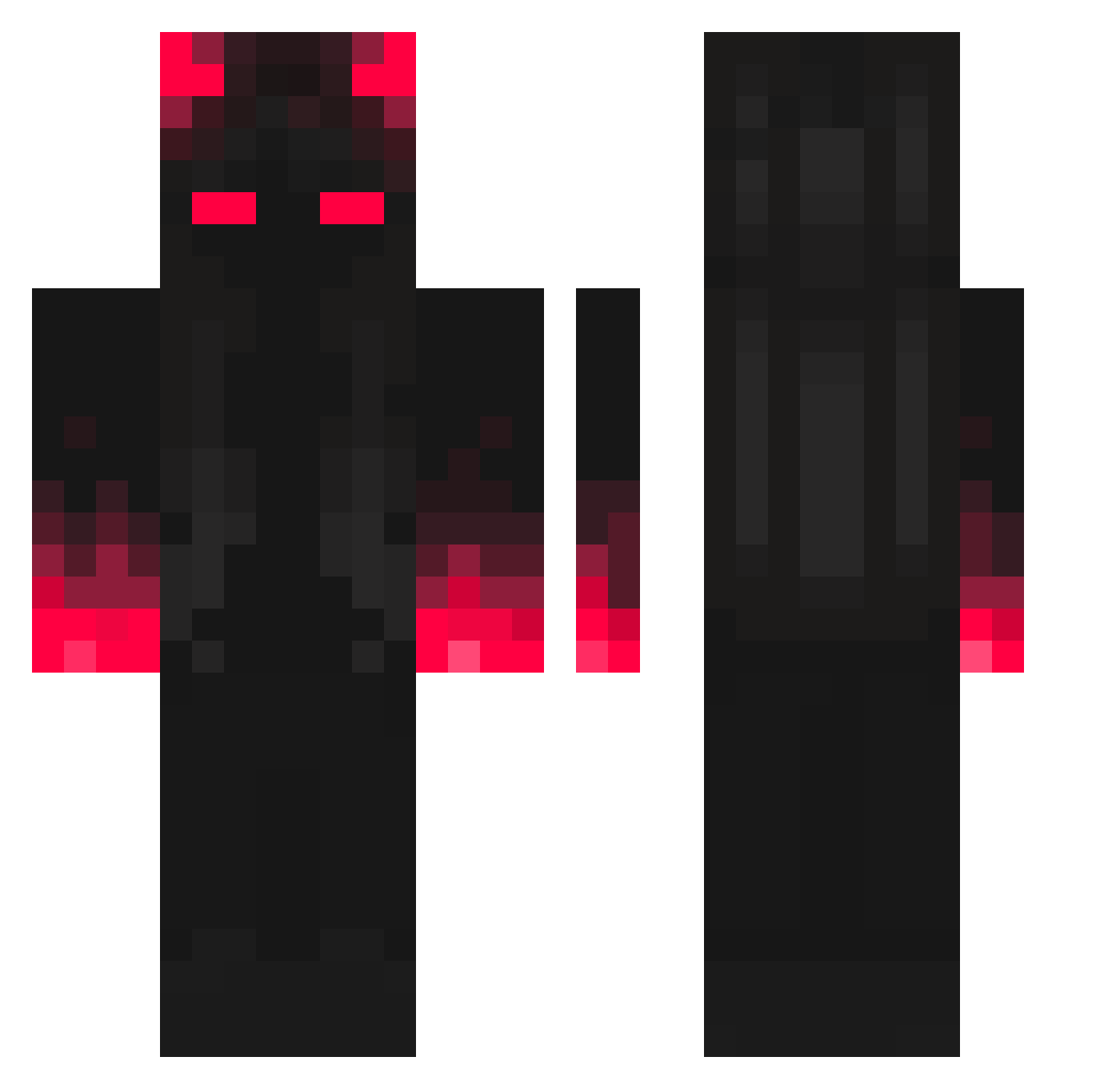 aa40 Minecraft skin, front and back view