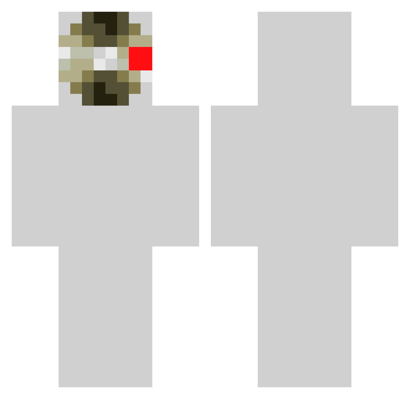 Titaflouk Minecraft skin, front and back view