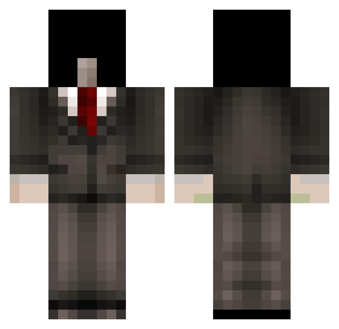 tazzers9 Minecraft skin, front and back view