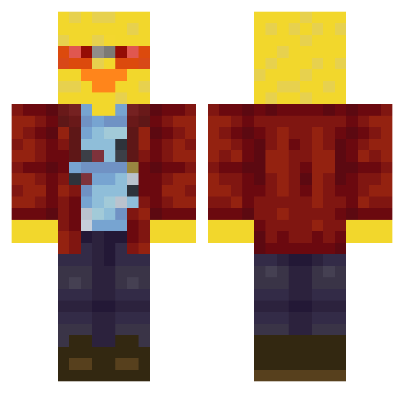 KledoIDs Minecraft skin, front and back view
