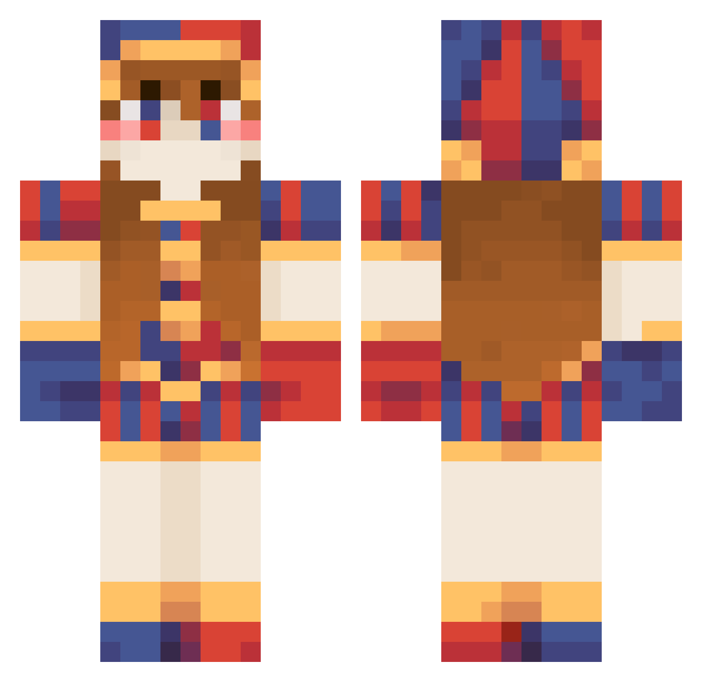 Anniki_v2 Minecraft skin, front and back view