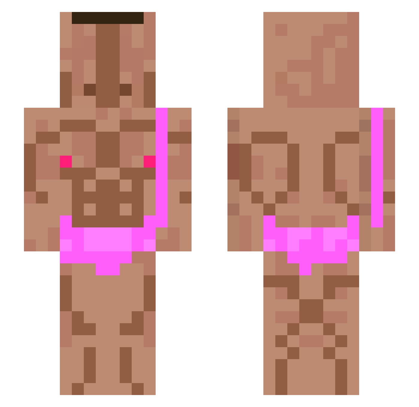 LaPzjk Minecraft skin, front and back view
