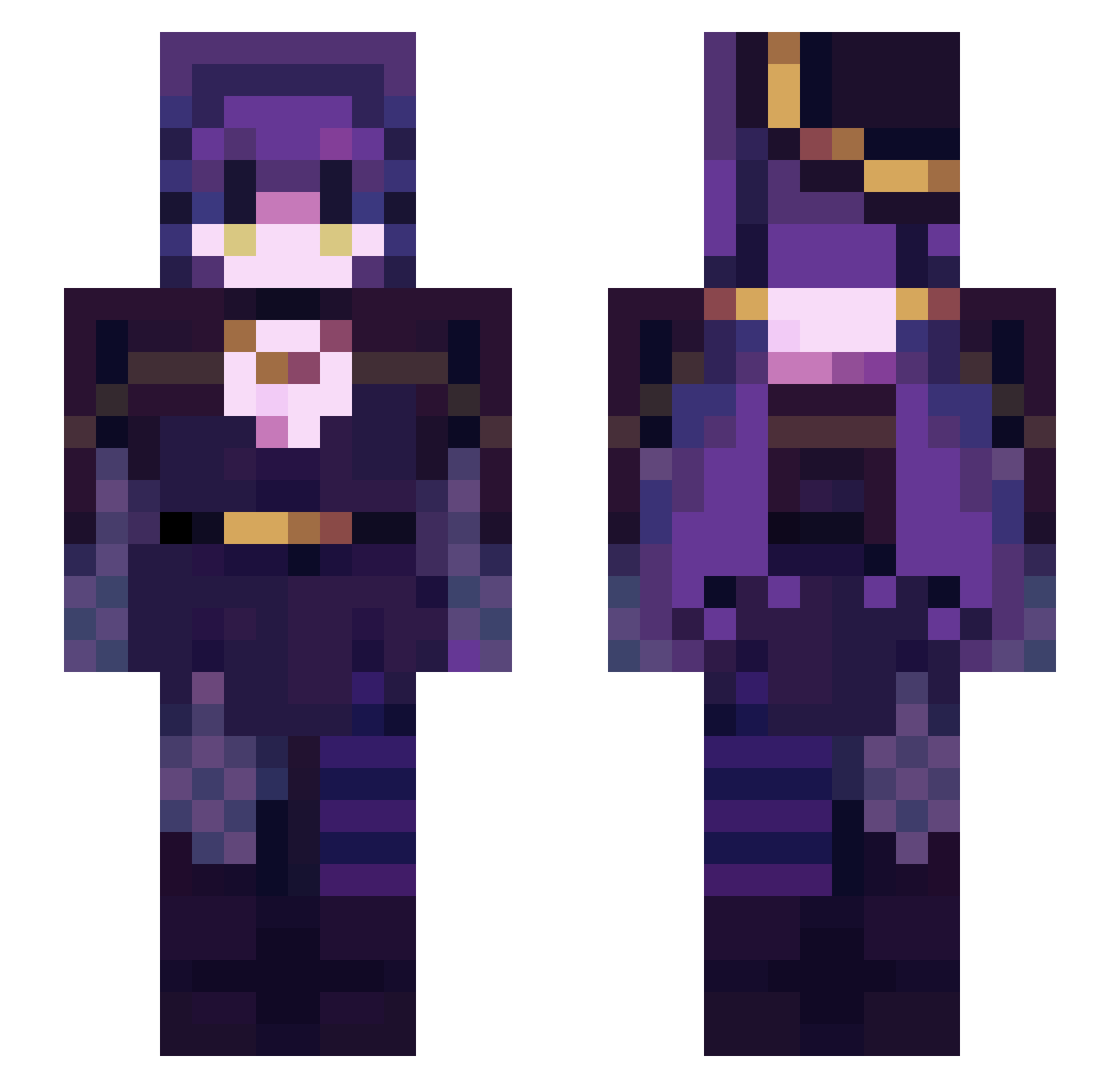 hera2810 Minecraft skin, front and back view