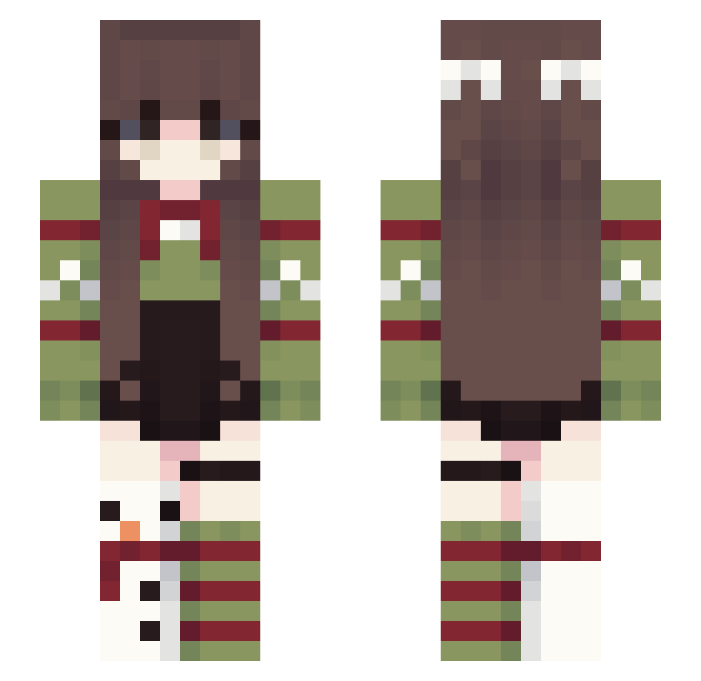 Last4JK Minecraft skin, front and back view