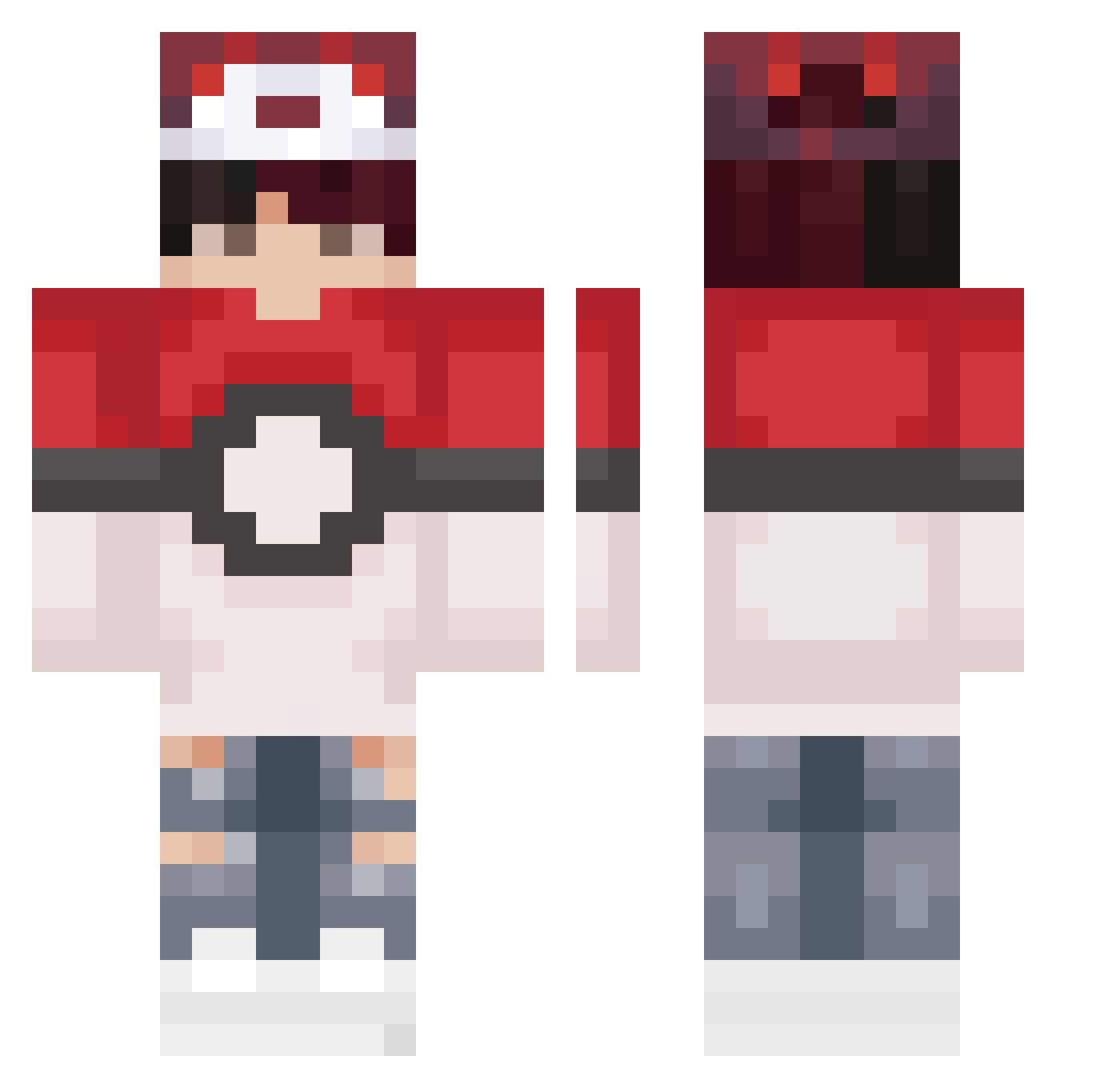 JiHyeok_KOR Minecraft skin, front and back view