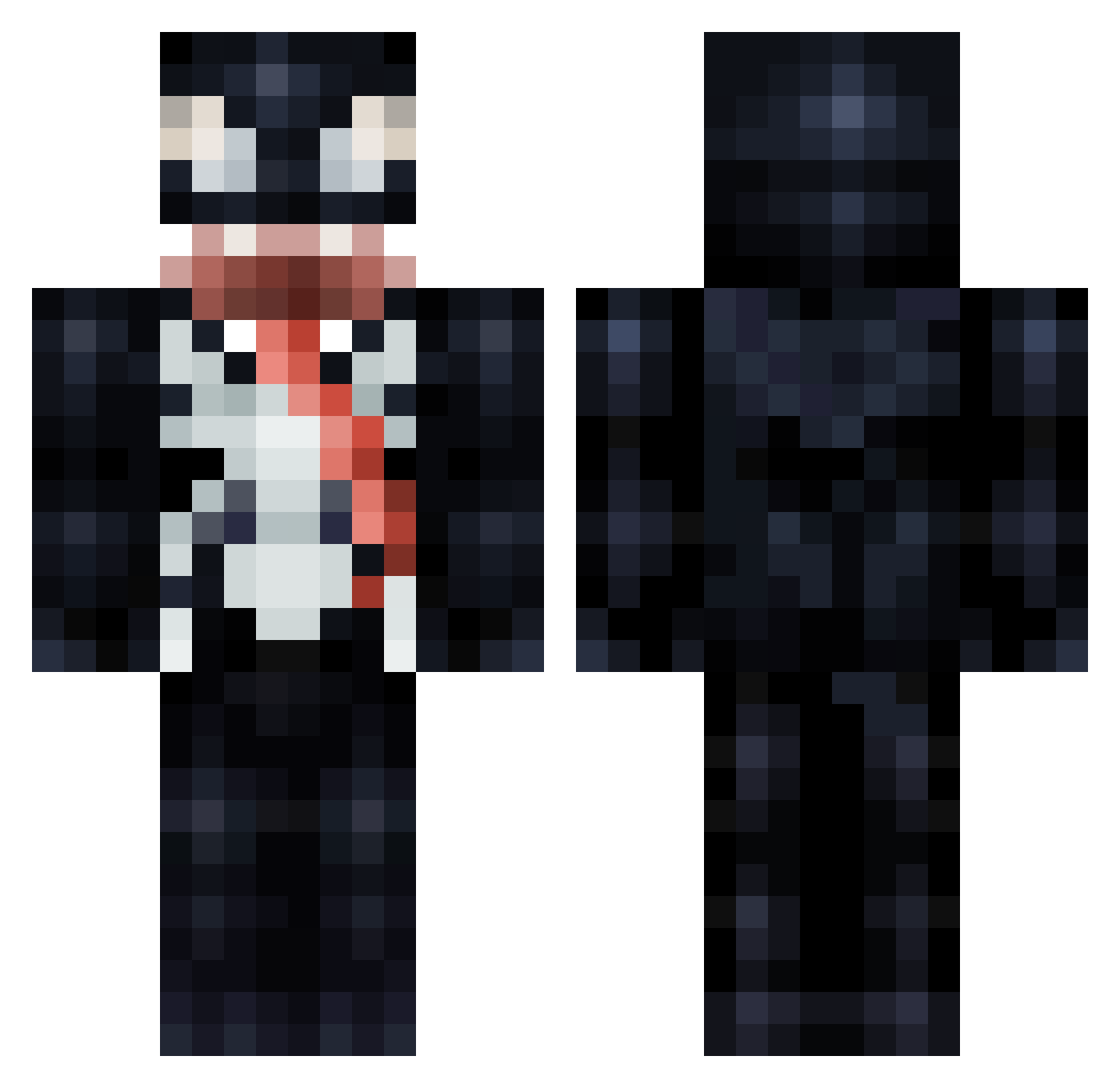 Plastek_Enjoyer Minecraft skin, front and back view