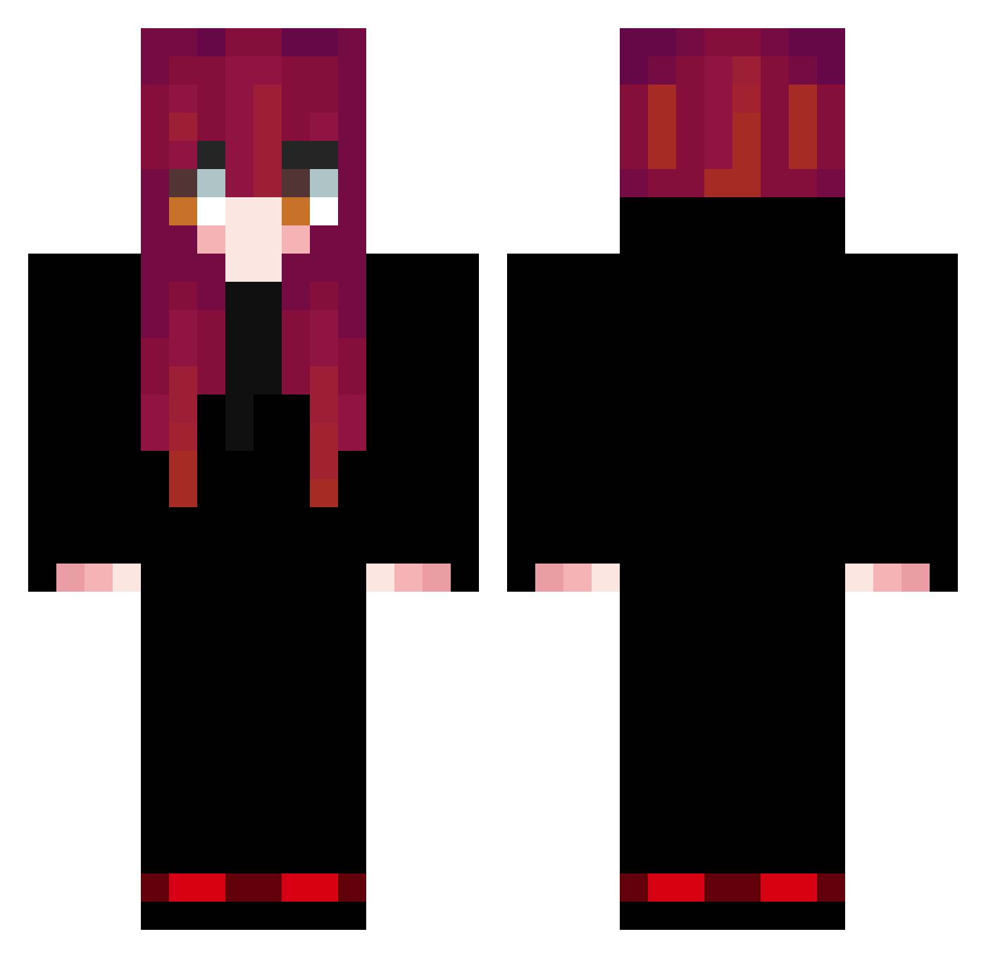 ChudNoy Minecraft skin, front and back view