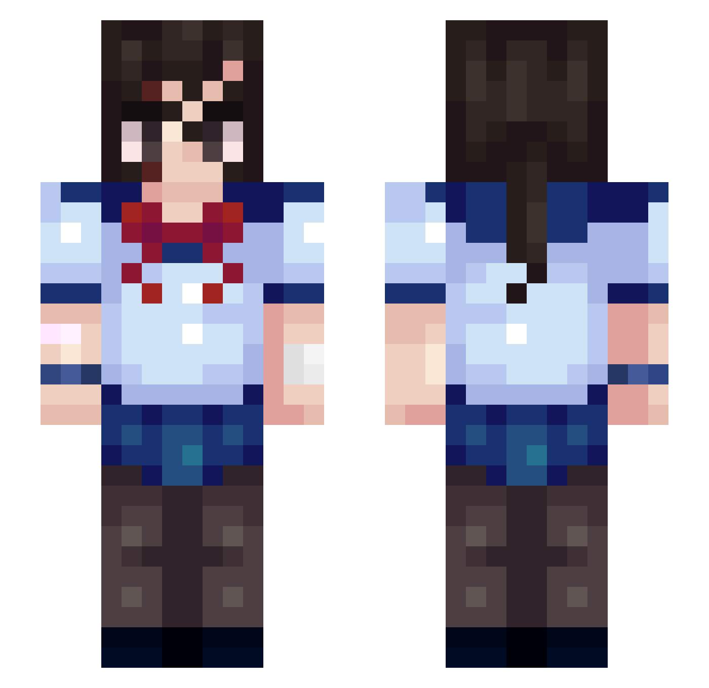 _nvcho Minecraft skin, front and back view