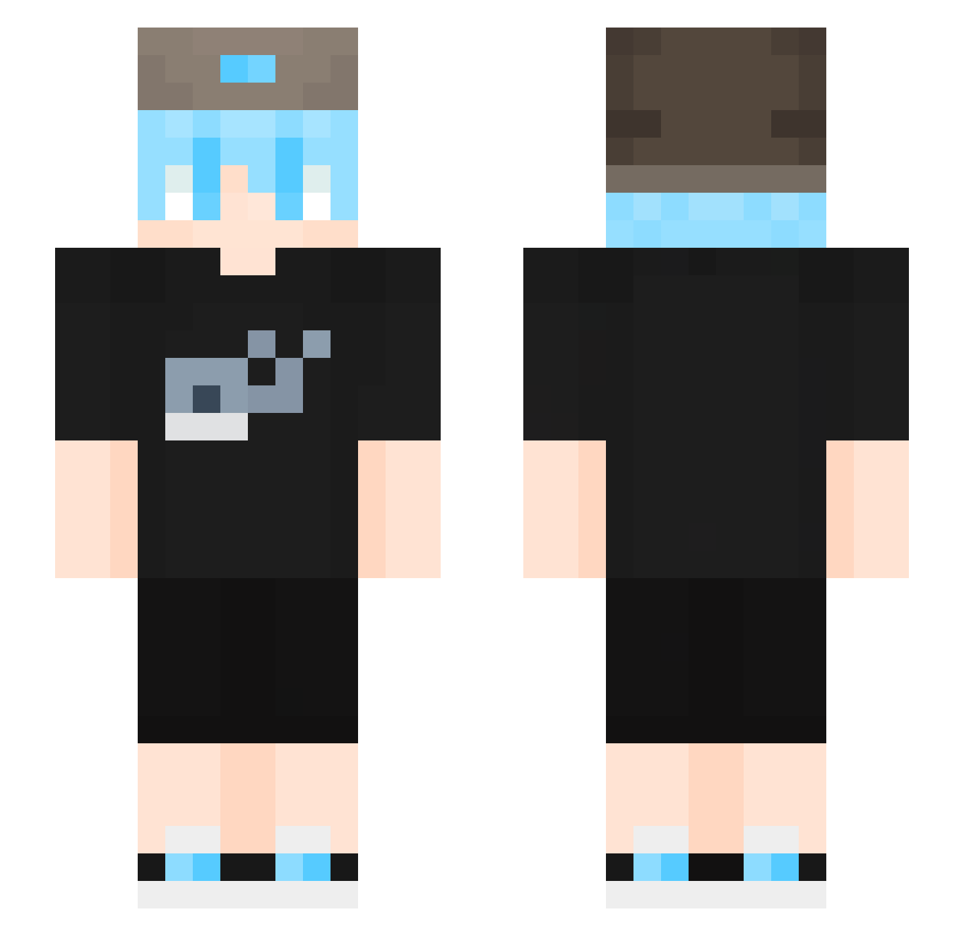 notMaarty Minecraft skin, front and back view