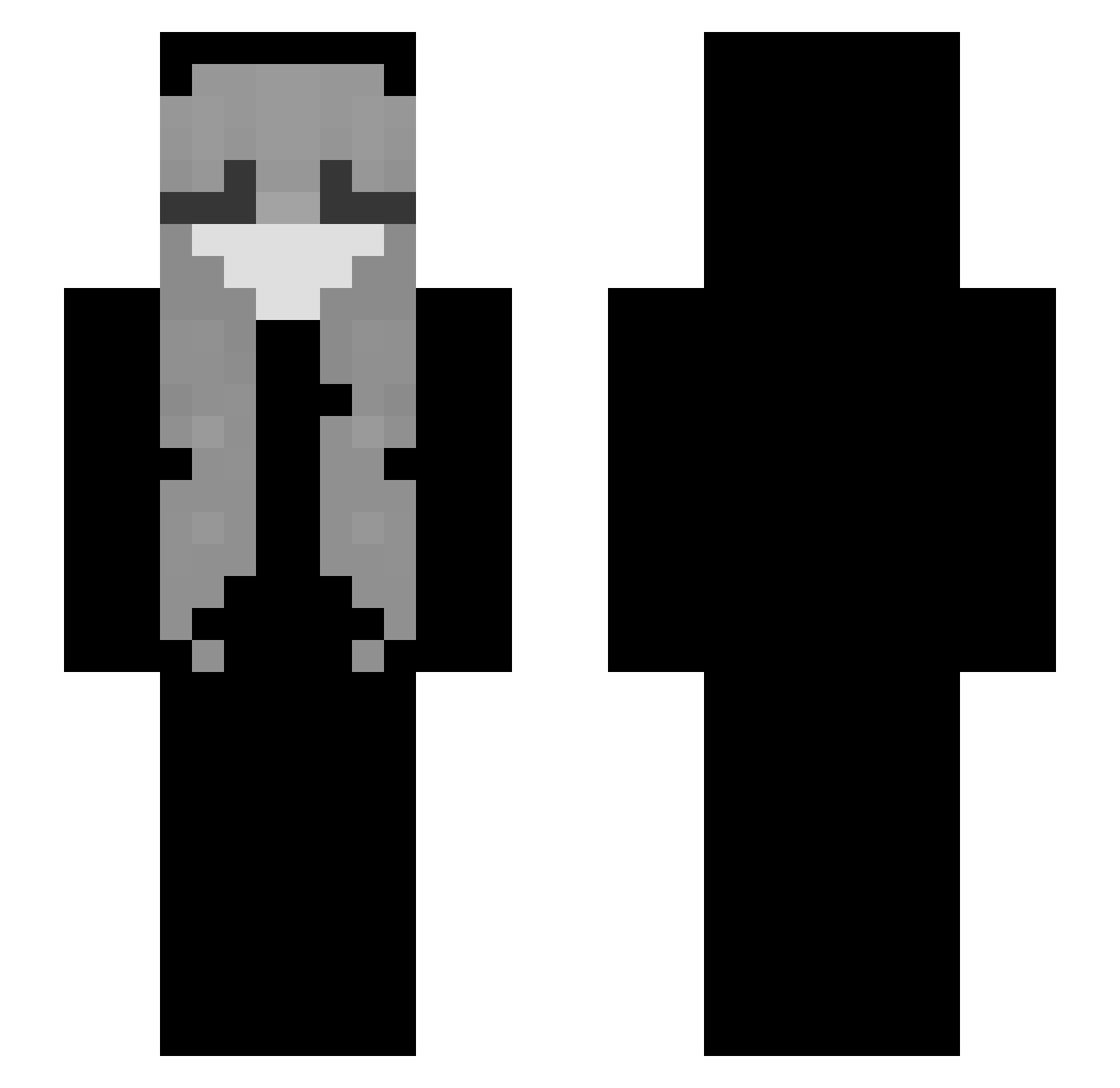 SAJMC Minecraft skin, front and back view