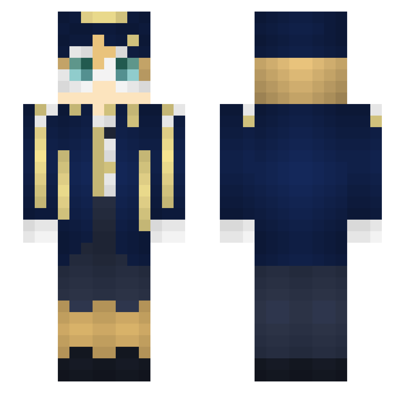 ShortTundra Minecraft skin, front and back view