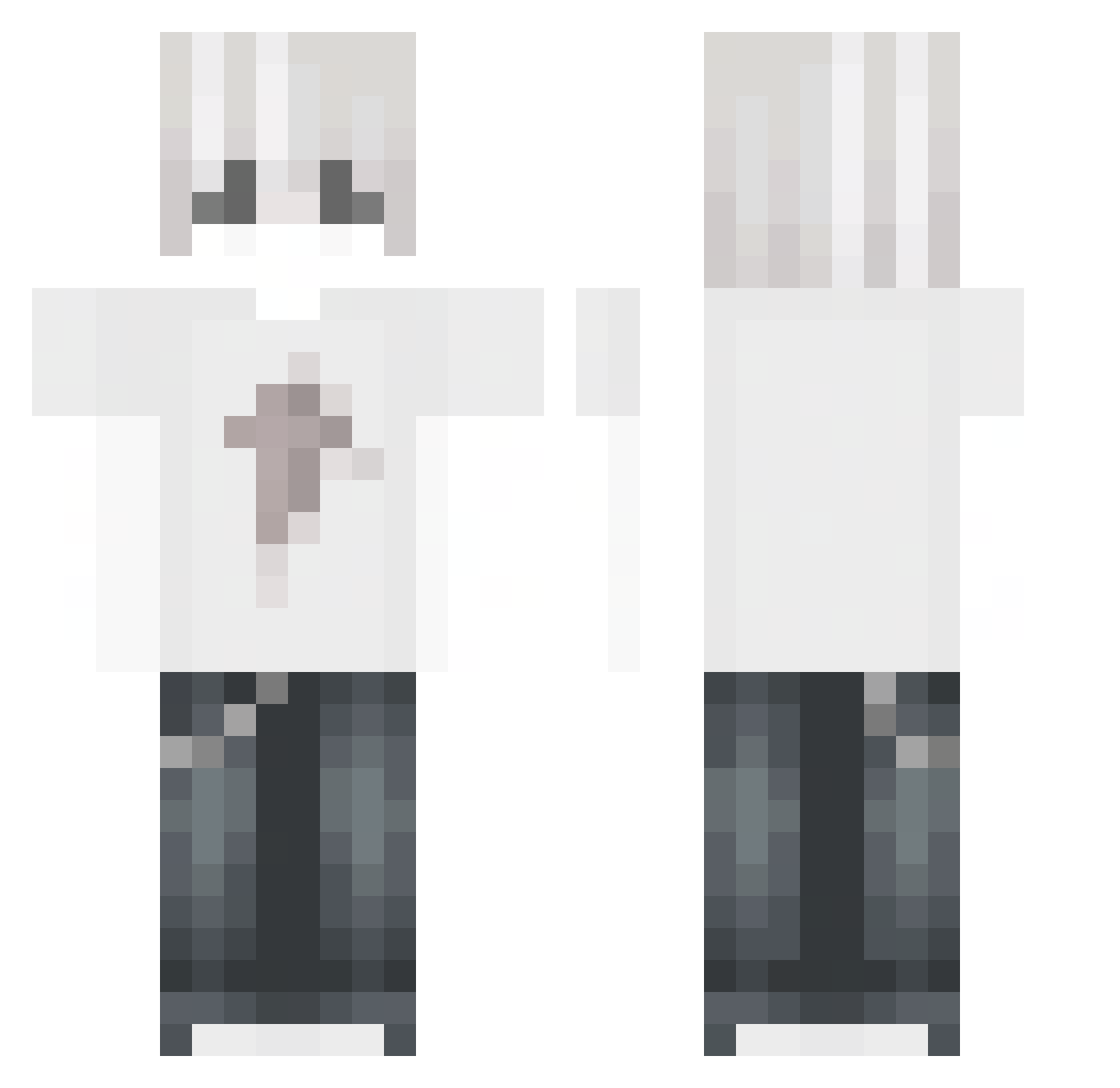 ItzLite Minecraft skin, front and back view