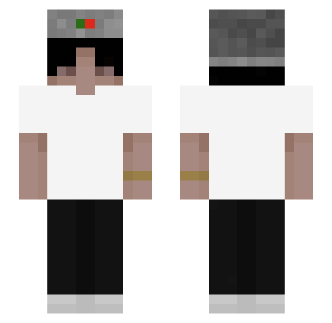 MotherInLaw Minecraft skin, front and back view