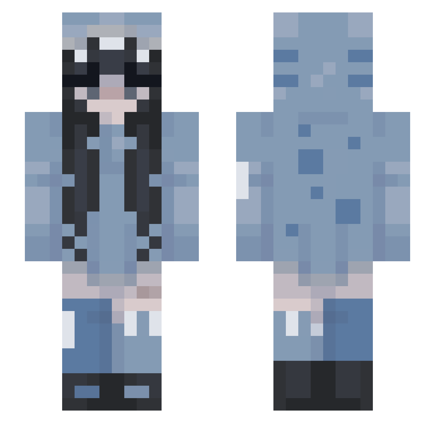 Gansito561 Minecraft skin, front and back view