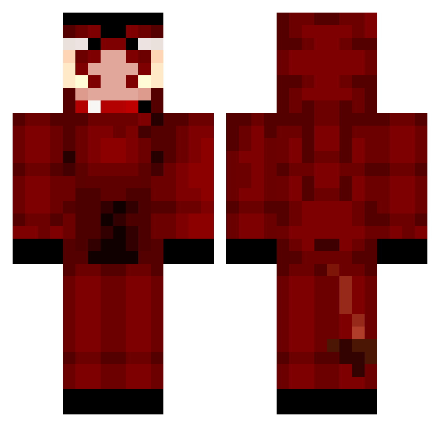 Medolapka Minecraft skin, front and back view