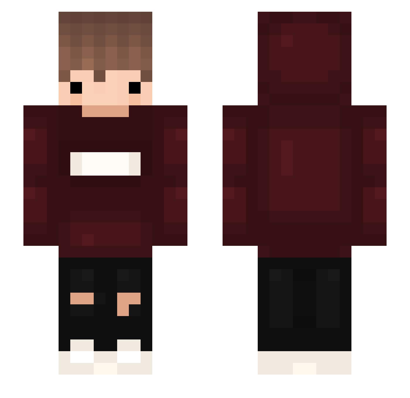 calledJulian Minecraft skin, front and back view