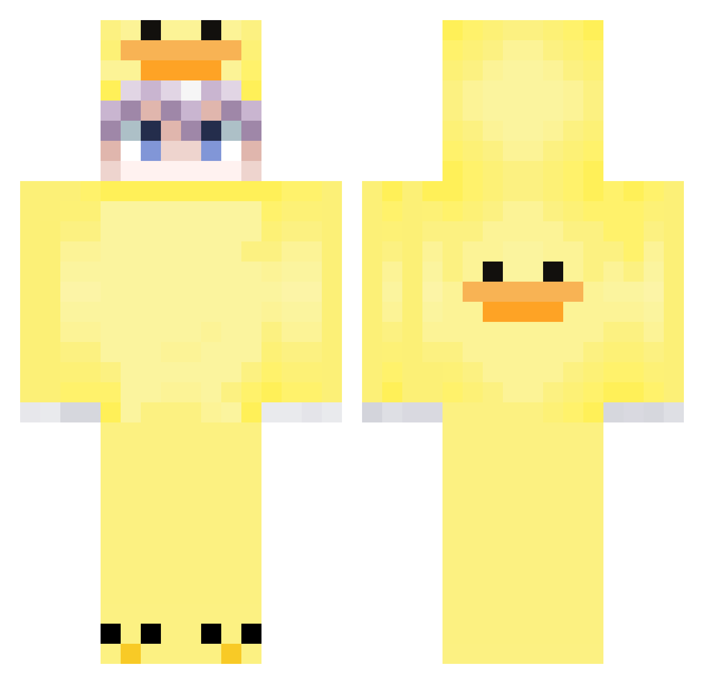 pleen_ Minecraft skin, front and back view