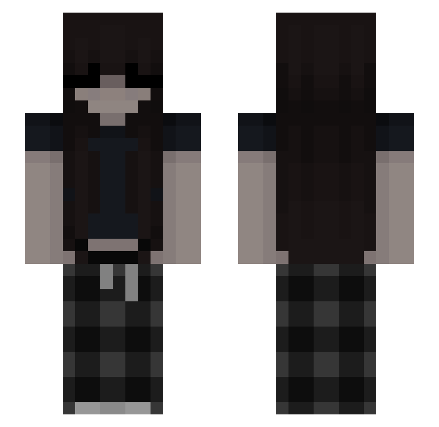 sadlysoulz__ Minecraft skin, front and back view