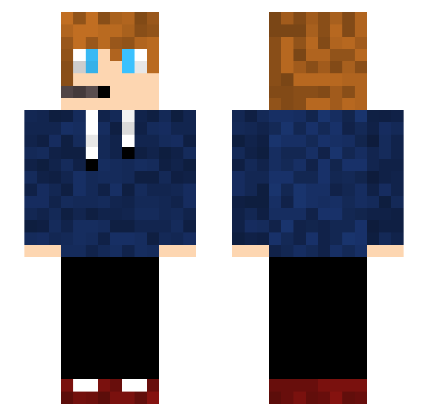 Panda_Gamer20 Minecraft skin, front and back view