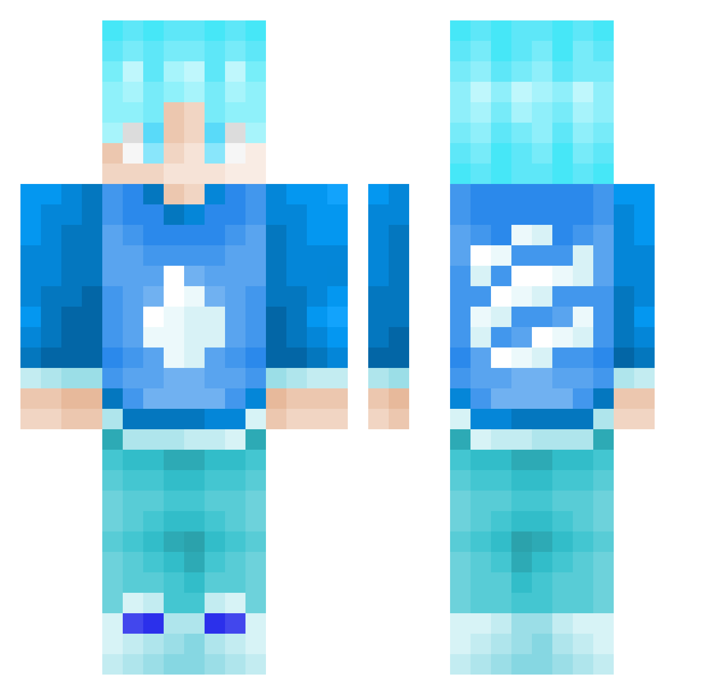 KarenKanonkugle Minecraft skin, front and back view
