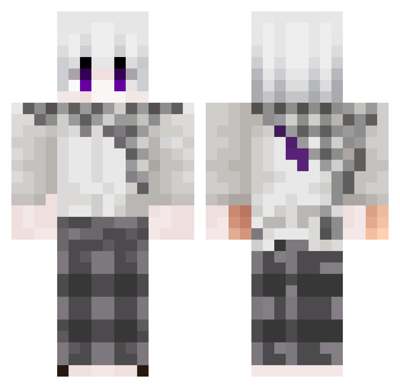 Tanjiiww Minecraft skin, front and back view