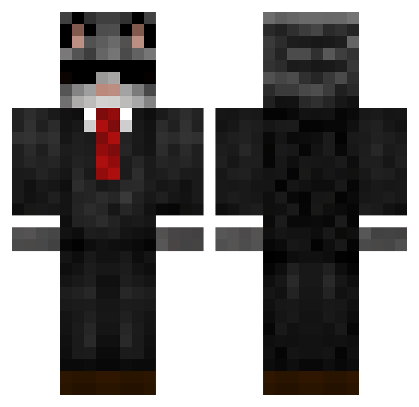 Gato_agiota Minecraft skin, front and back view