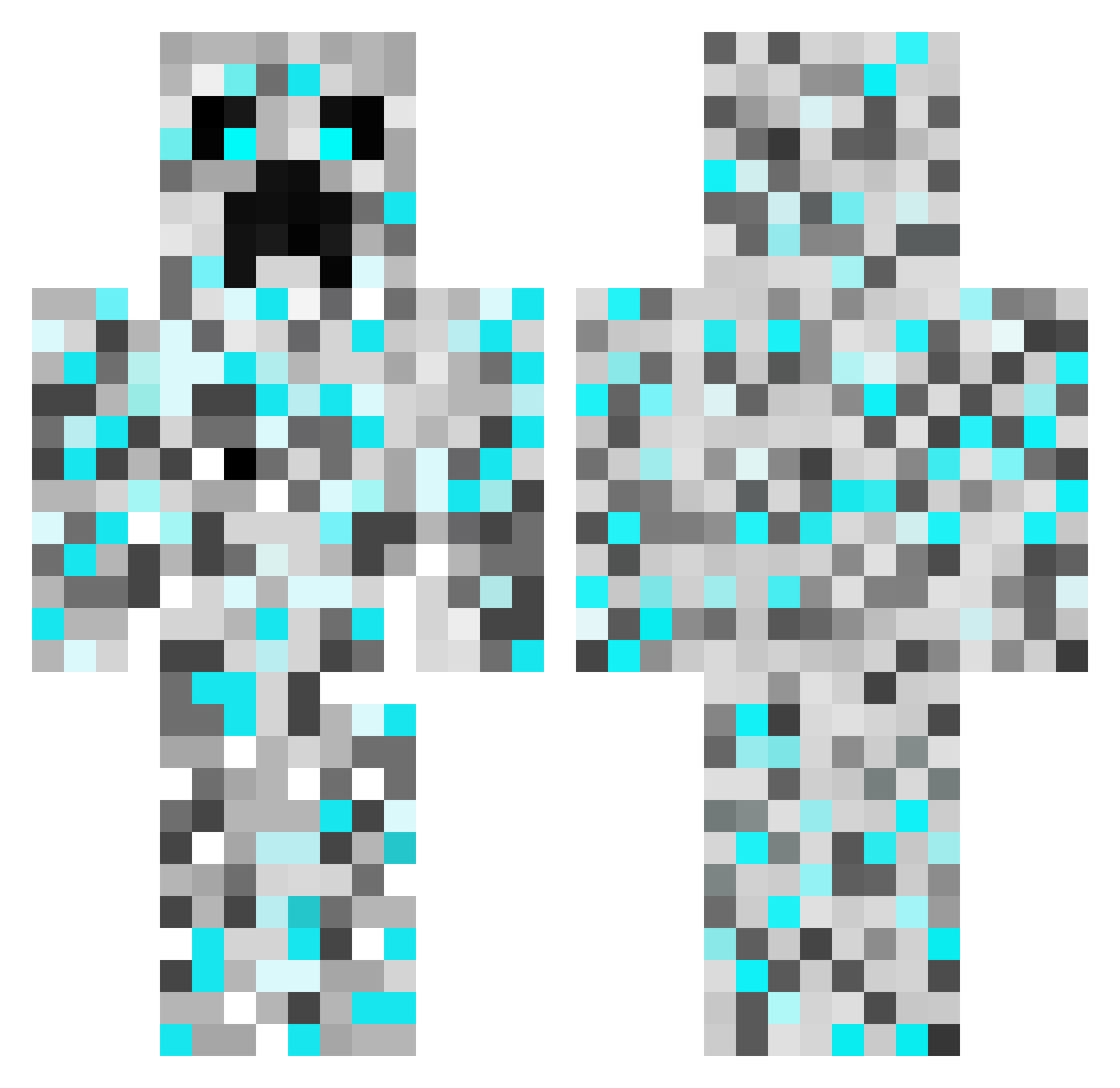 xXMANDALOREXx Minecraft skin, front and back view