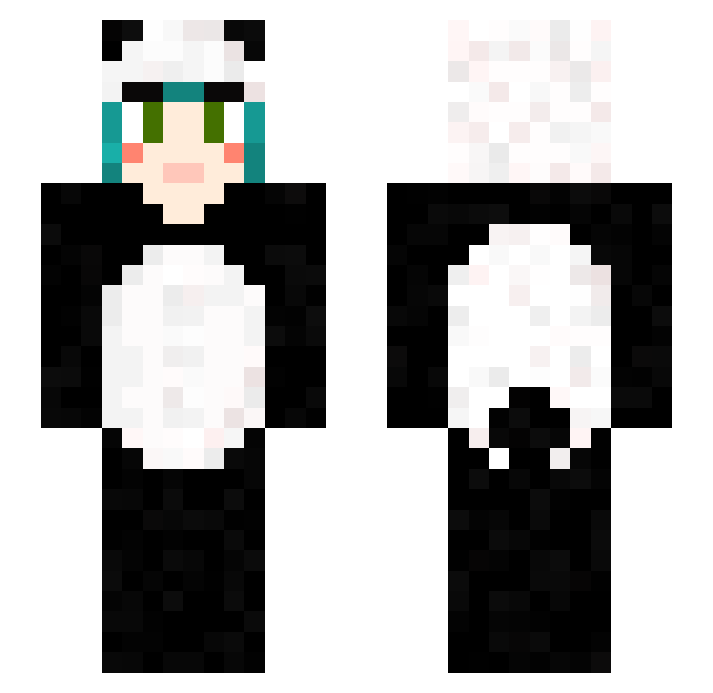 Shaylily Minecraft skin, front and back view