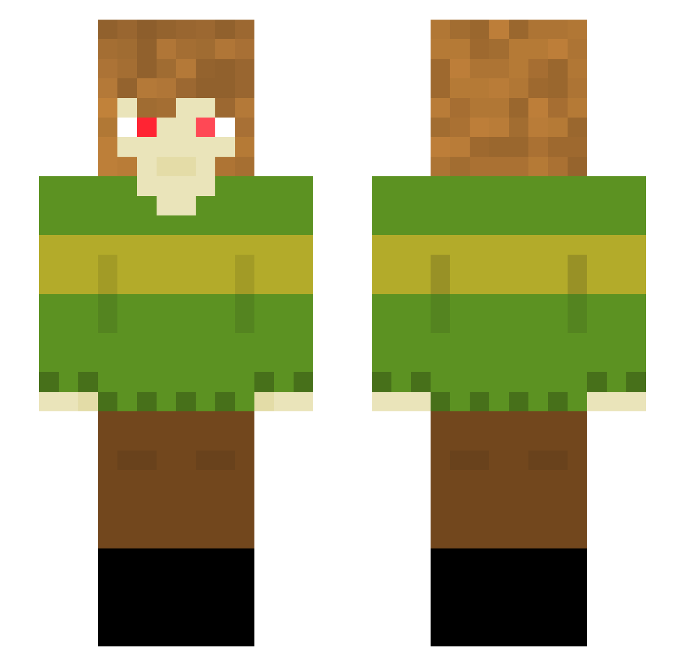 Elias2577 Minecraft skin, front and back view