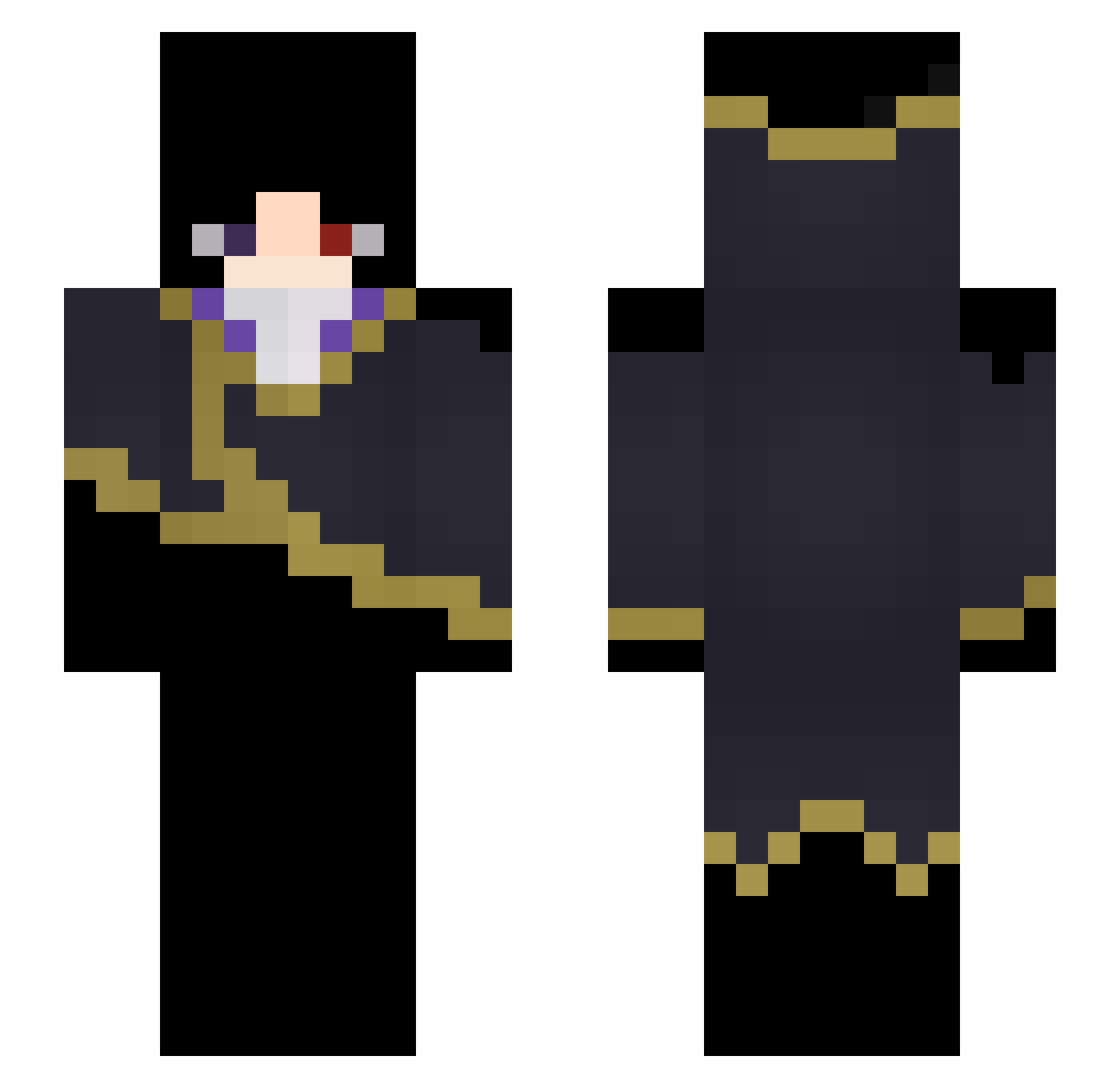 Cubera Minecraft skin, front and back view