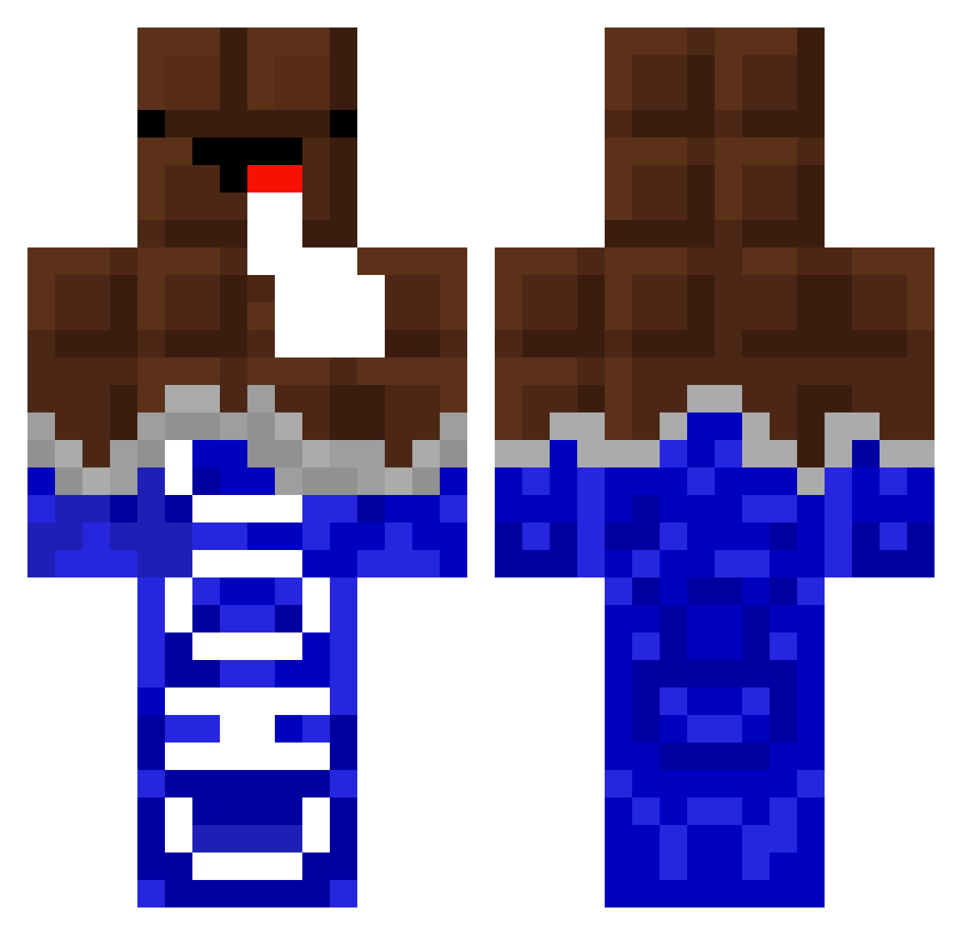 Slim_TV Minecraft skin, front and back view