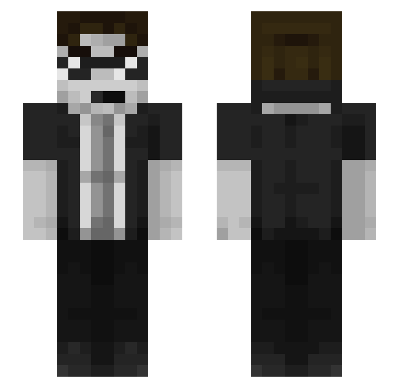 Pooki23 Minecraft skin, front and back view