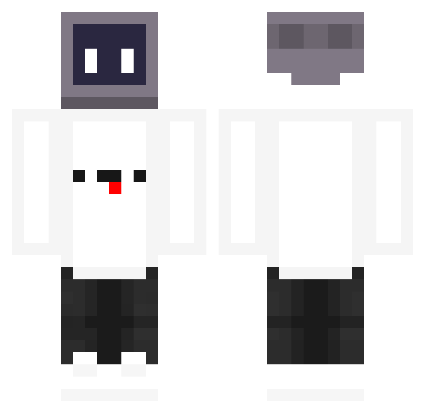 McCurlee Minecraft skin, front and back view