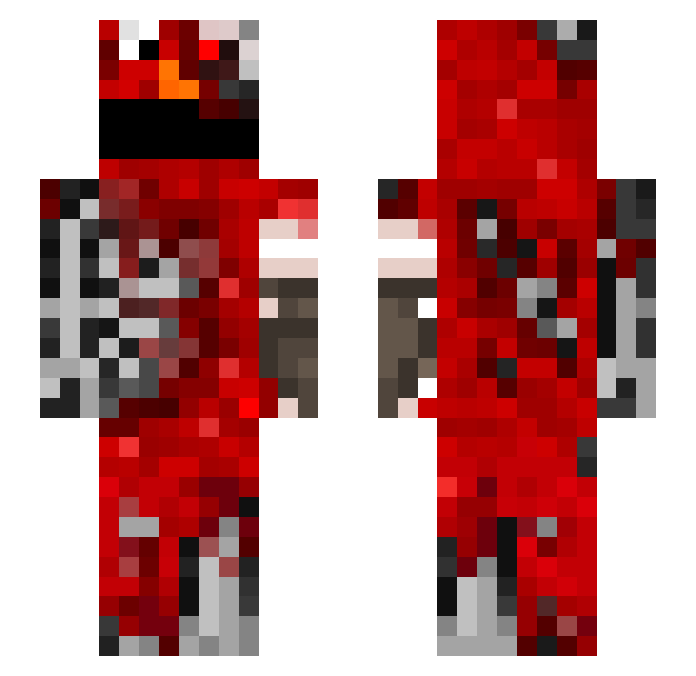kyynine Minecraft skin, front and back view