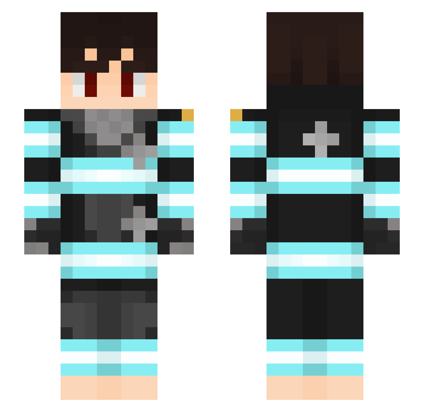mat1025 Minecraft skin, front and back view