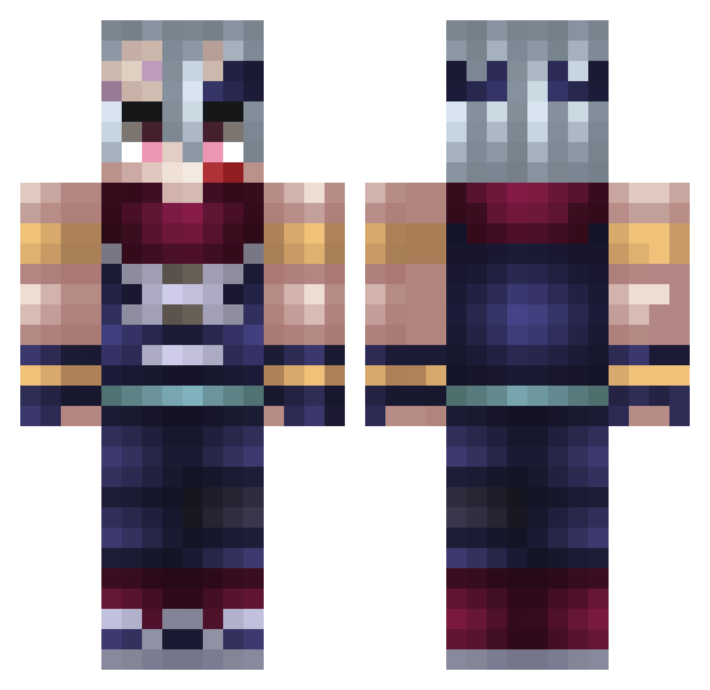 Ss_Kota Minecraft skin, front and back view