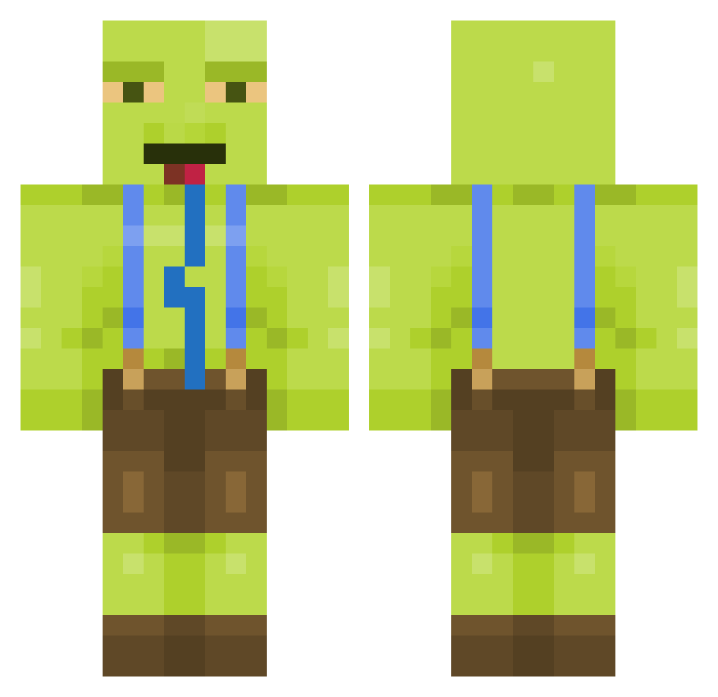 Rezballer81 Minecraft skin, front and back view