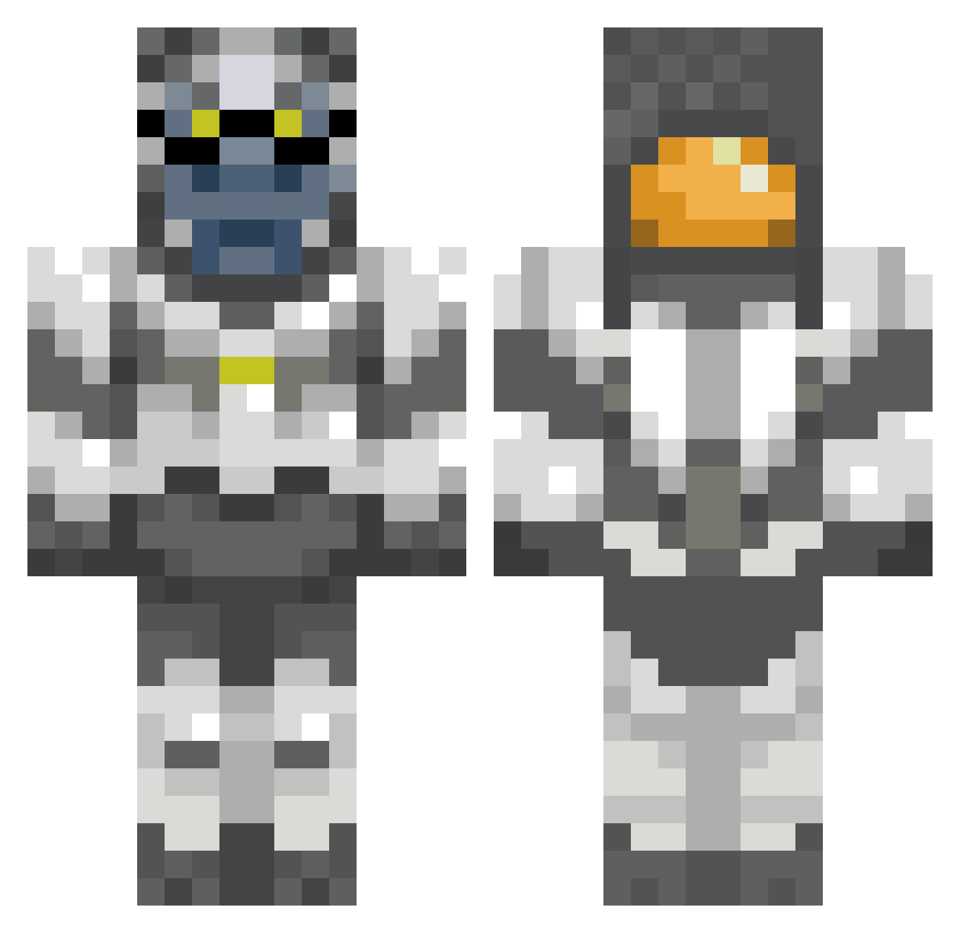 Safarius666 Minecraft skin, front and back view