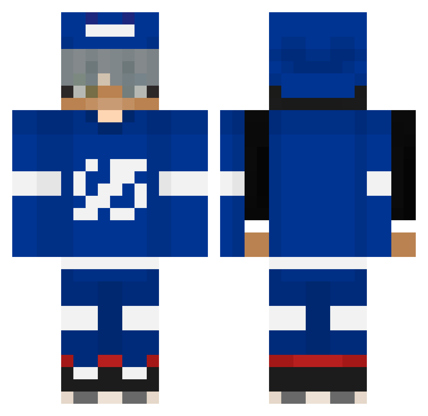 SpaceChimp3 Minecraft skin, front and back view