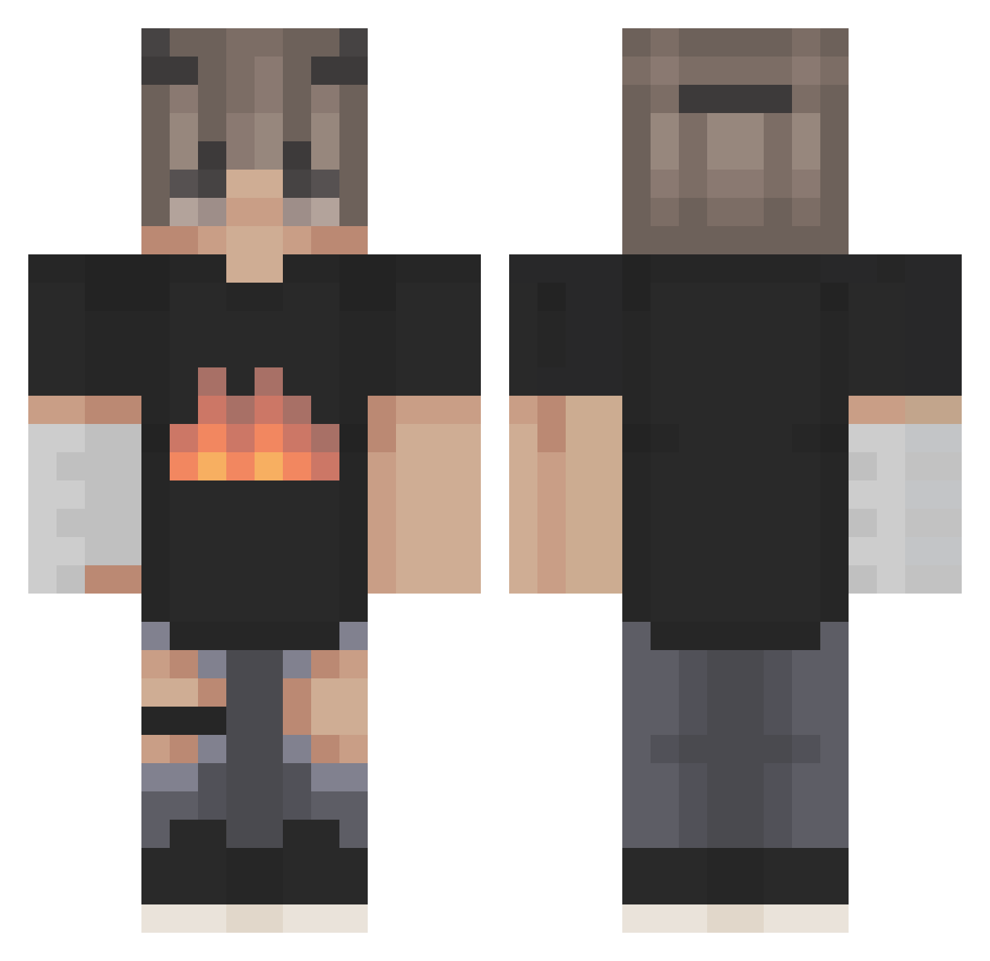 KayraYlmz Minecraft skin, front and back view