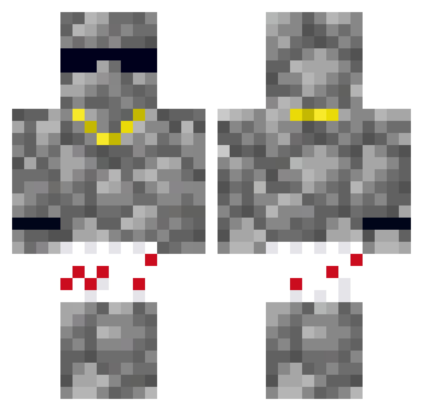 ChillGuy778 Minecraft skin, front and back view