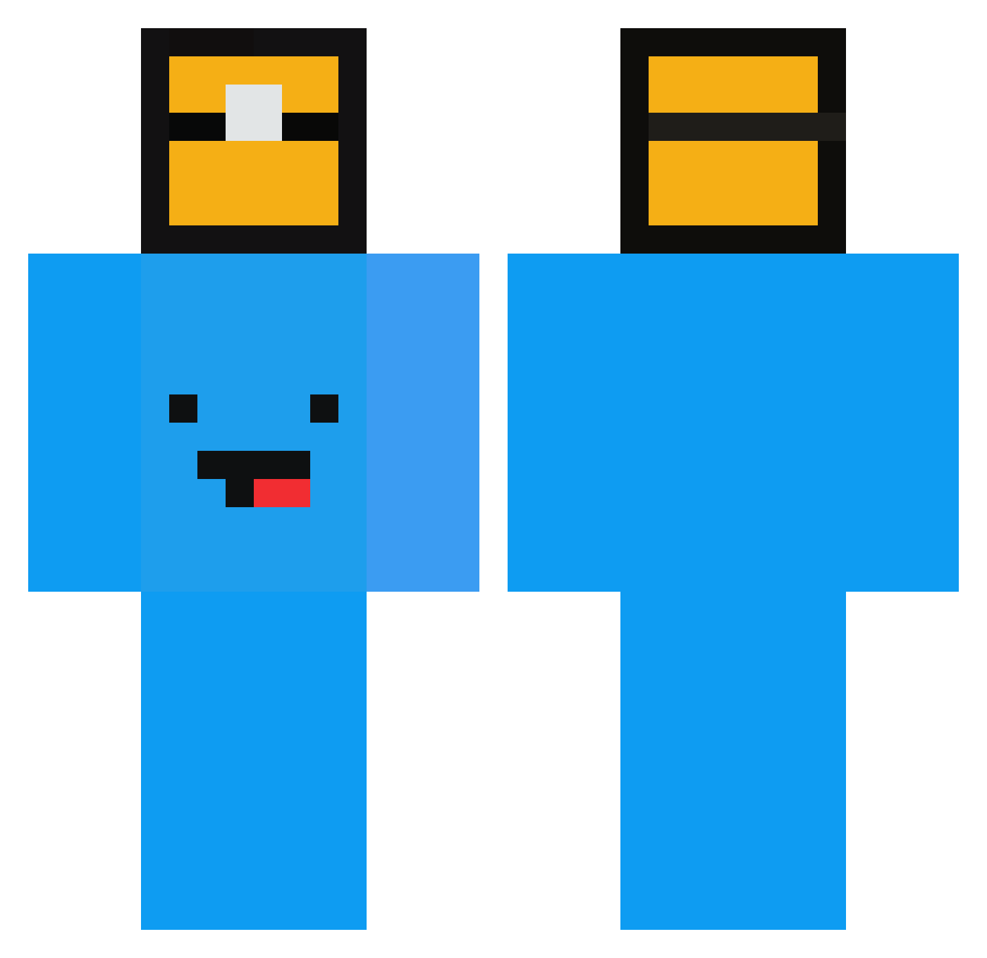 p11oud_to Minecraft skin, front and back view