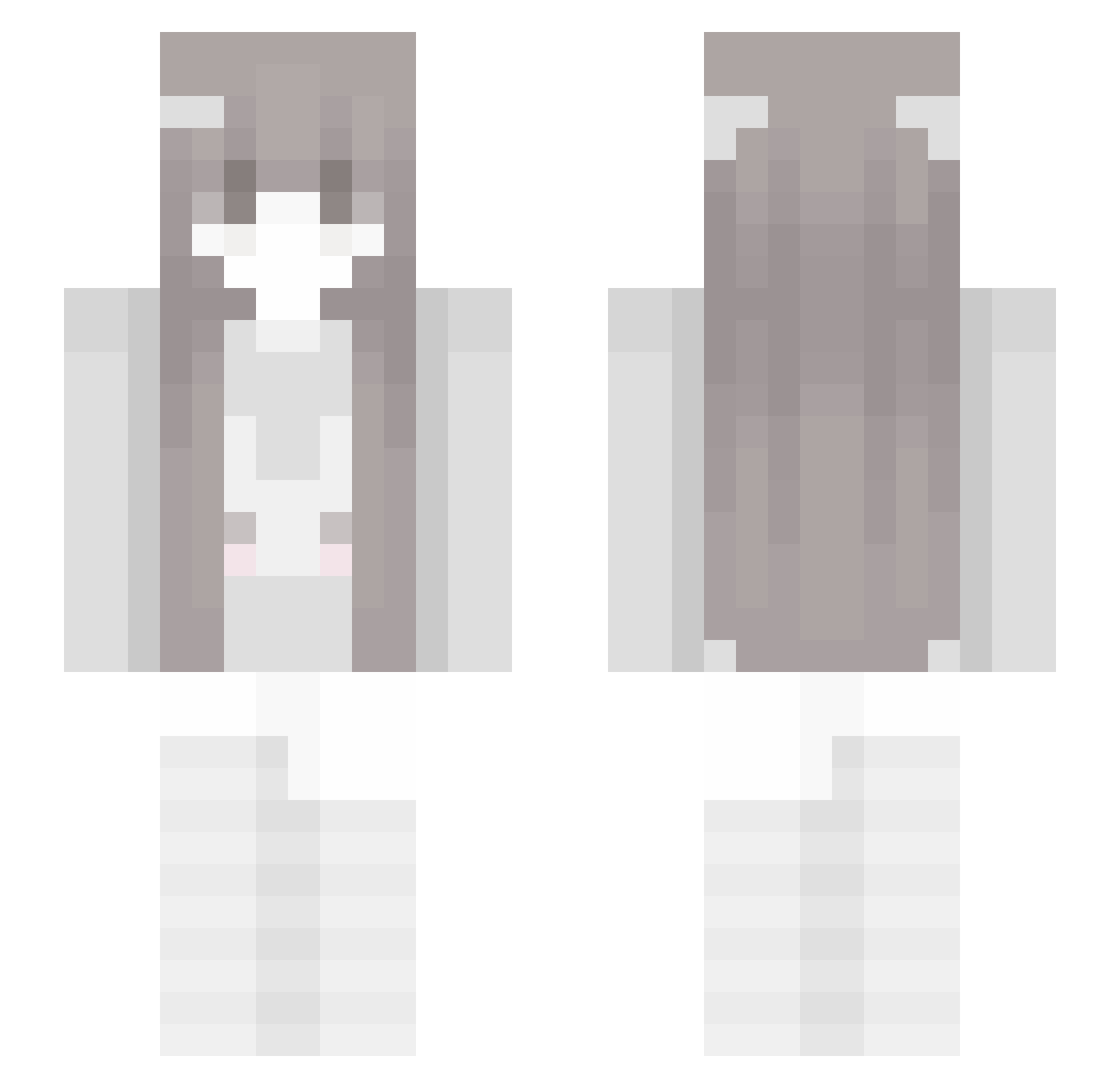 hyebn Minecraft skin, front and back view