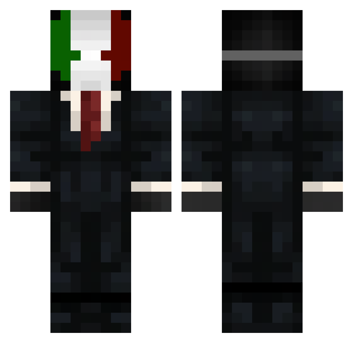 Forben10 Minecraft skin, front and back view