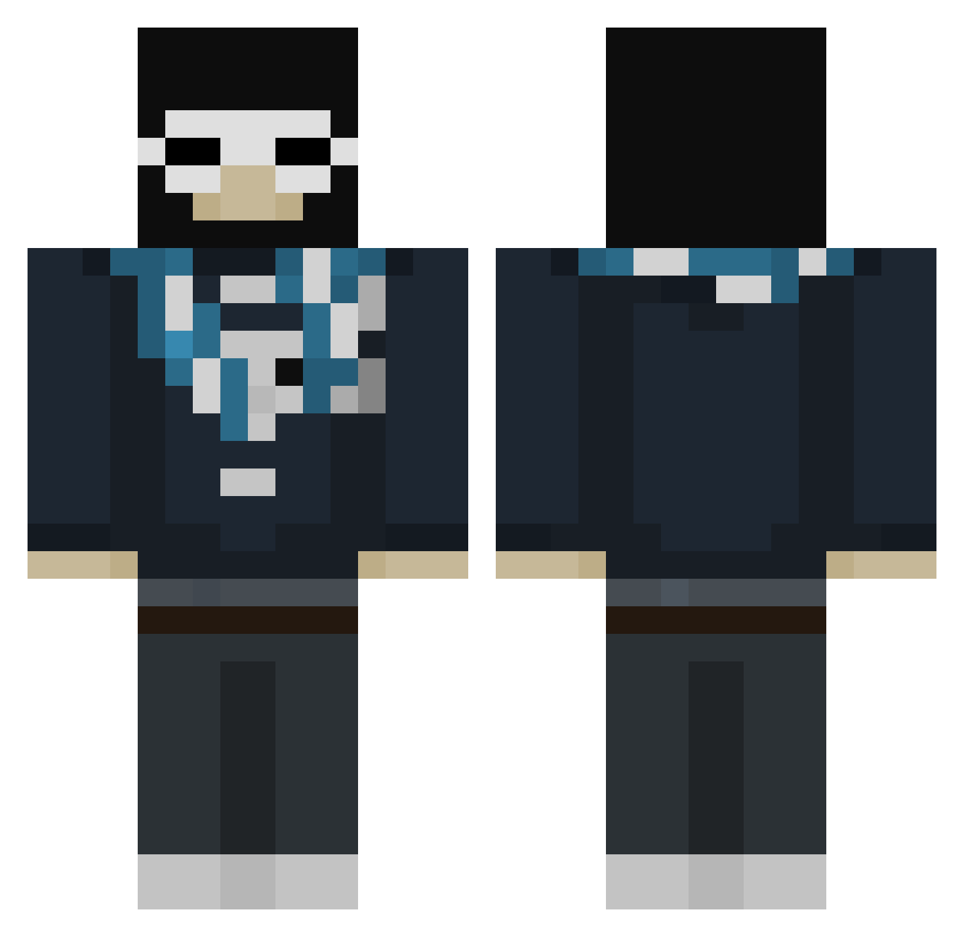 gayminseo Minecraft skin, front and back view